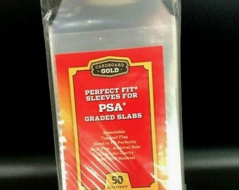 50 Perfect Fit Sleeves for PSA Graded Slabs Cardboard Gold Snug Fit 2 Mil -  Etsy