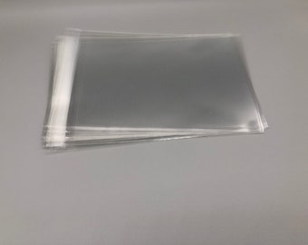 Face Mask Packaging - 100pcs 4 3/8 x 9 1/2 Clear Cello Resealable Bag with Self-Adhesive Seal - Plastic Packaging - Acid Free - Food Safe.