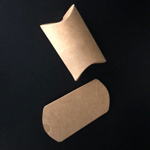 Brown Kraft Pillow Boxes 2 x 3/4 x 3 Inches, Usable Space 2 x 2 1/2 Inches, Wedding Boxes for Favors, Kraft Party favors Containers