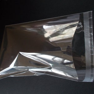 100 5 1/4 x 7 1/4 Clear Resealable Cello Bag Envelope for 5x7 Photos, Art Prints, A7 Card, Greeting Cards, Acid Free image 3