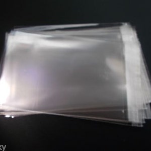 100 Self Sealing Resealable Lip and Tape Cello Clear Bags Cellophane, Cello Candy - 1.6 MIL THICK 3x5, 4x6, 5x7, 6x8, 9x12, 10x13, 12.5X12.5