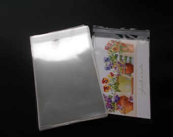 clear plastic sleeves for 5x7 cards Amazon.com: Miraclekoo 200Pcs 5-1/2 x 7-1/2 Inch Thick Greeting Card Clear  Plastic Sleeves Self Sealing Cello Cellophane Bags main image 1