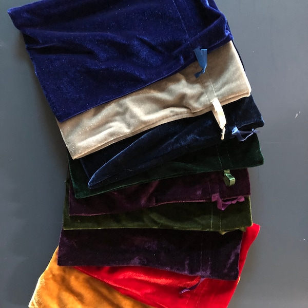 Velvet Tarot Bag. Size 6" x 9" Velvet Pouch For Tarot Cards, Dices, Gifts, Rune Bag, Drawstring Bag, Card Bag, Jewelry Bag, Wedding Gift Bag