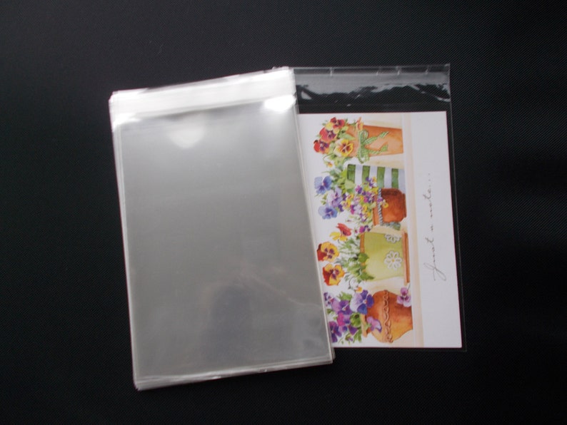 A2 Cello Sleeves 4 3/8 X 5 3/4 Card Resealable Poly Cellophane Etsy
