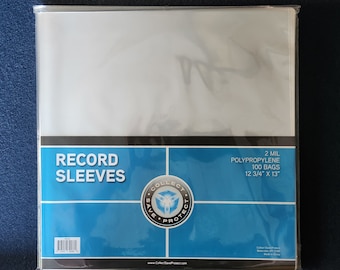 100 Plastic Outer Sleeves Vinyl  Record 12" LP Album 33 RPM Plastic Covers Clear Bags