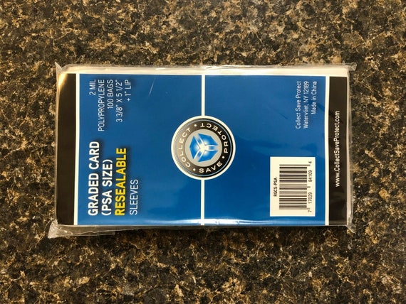 Psa Graded Card Poly Bags 100 Sleeves Snug Fit Psa Skin Tight for Psa Slabs  Psa Sleeves New - Etsy