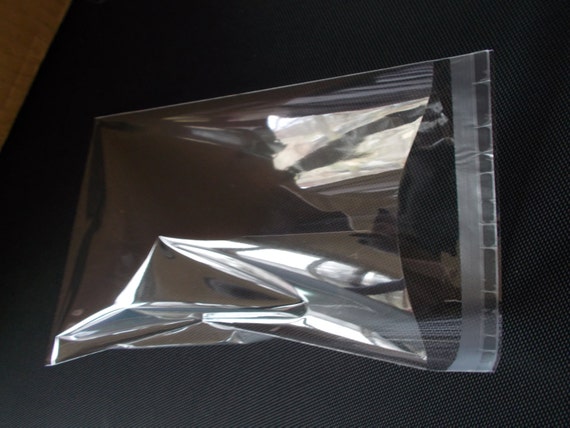 Bag Tek Clear Plastic Lip and Tape Bag - Self Sealing - 5 x 3 - 100