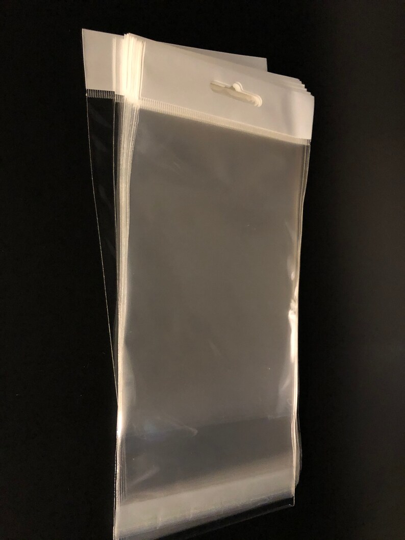 100 Clear Cello Bags Hang TOP Resealable Self Adhesive OPP Etsy