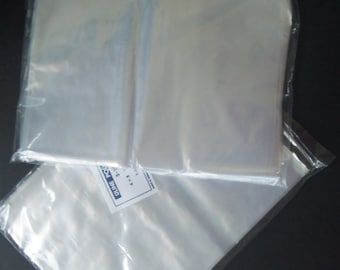 100 Clear Clear Poly Bags Large Plastic 1 Mil Flat Open Top