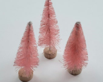 Arbres en sisal/pince-bouteilles roses de 2 1/2 po - lot de 3 - ROSE