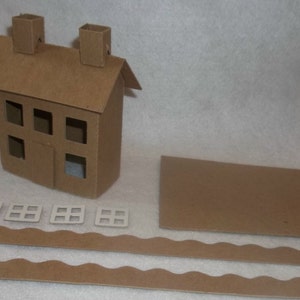 Casa estilo Putz - CASA COLONIAL - DIY Casa de cartón de La Villita