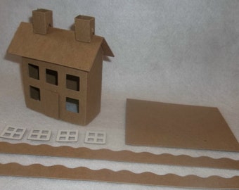 Casa estilo Putz - CASA COLONIAL - Casa de cartón para construir un pequeño pueblo