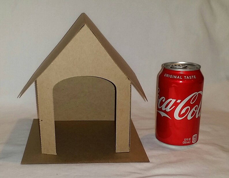 Cardboard DIY 7 1/2 Tall Dog House Etsy