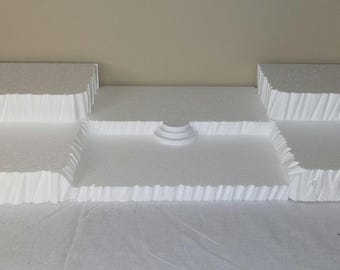 Christmas Styrofoam Platform/Base for Village Displays *2 Tier*