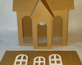 Putz Style Houses- Large Vintage Village Style House - DIY