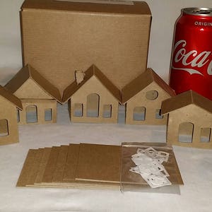 Minicasas vintage estilo Putz - Juego de 7