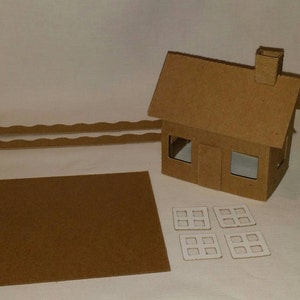 Pequenas casas de Natal da vila - Casa de papelão faça você mesmo - Cape Cod