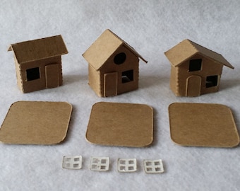 Tiny Houses- DIY Kartondorf-3 Häuser