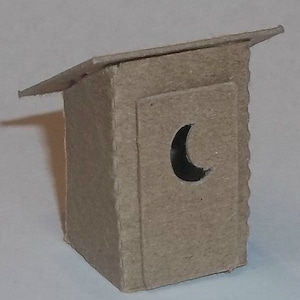 Kleines Dorf Weihnachtshäuser- Mini Plumpsklo