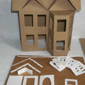 CASA VICTORIANA GRANDE -DIY- Casas de Pueblo Pequeño- Estilo Putz-