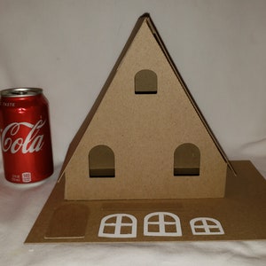 Casas de cartón estilo Putz-Casa grande con estructura en A-DIY