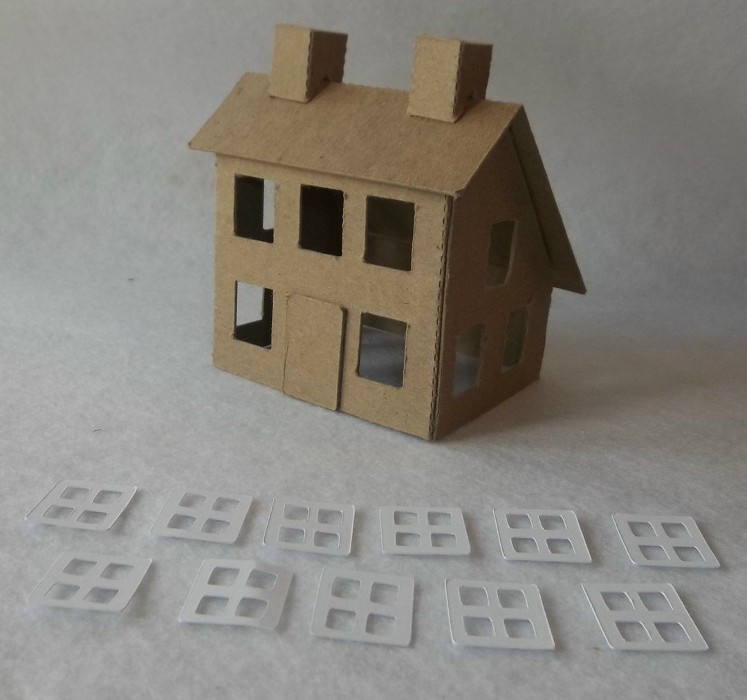 Putz Style House- SALTBOX HOUSE-DIY Little Village Cardboard House - Etsy, image size:1080x1012