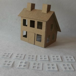 Casa estilo Putz - CASA SALTBOX - Casa de cartón de La Villita DIY