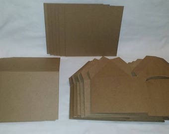 Cardboard - DIY 7 1/2" Tall  Dog House - Set of 6 - Flat