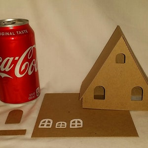 Putz Style House- A-FRAME HOUSE-DIY Little Village Cardboard House