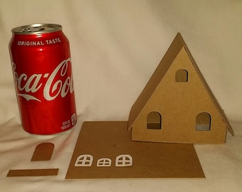 Casa estilo Putz - Casa tipo A/Chalet - Casa de cartón para construir un pequeño pueblo (hágalo usted mismo)