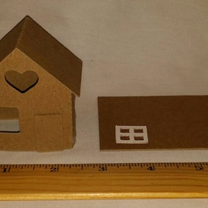 Domek z brokatem w stylu Putz -Mini domek w kształcie serca -DIY