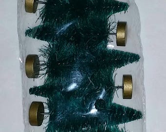 Arbres Darice Sisal/Bottlebrush 3" - Paquet de 10 arbres verts