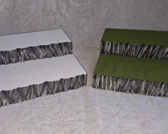 Rocky/Mountain Edge Styrofoam Platform/Base for Christmas Village Displays-Snow or Grass