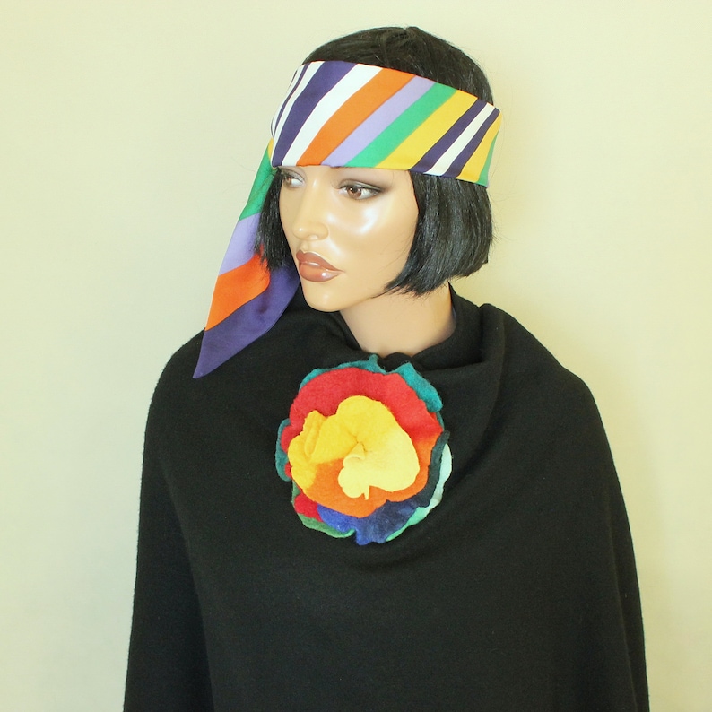 Rainbow brooch Paradise Flower brooch Fancy flower Multicolored brooch