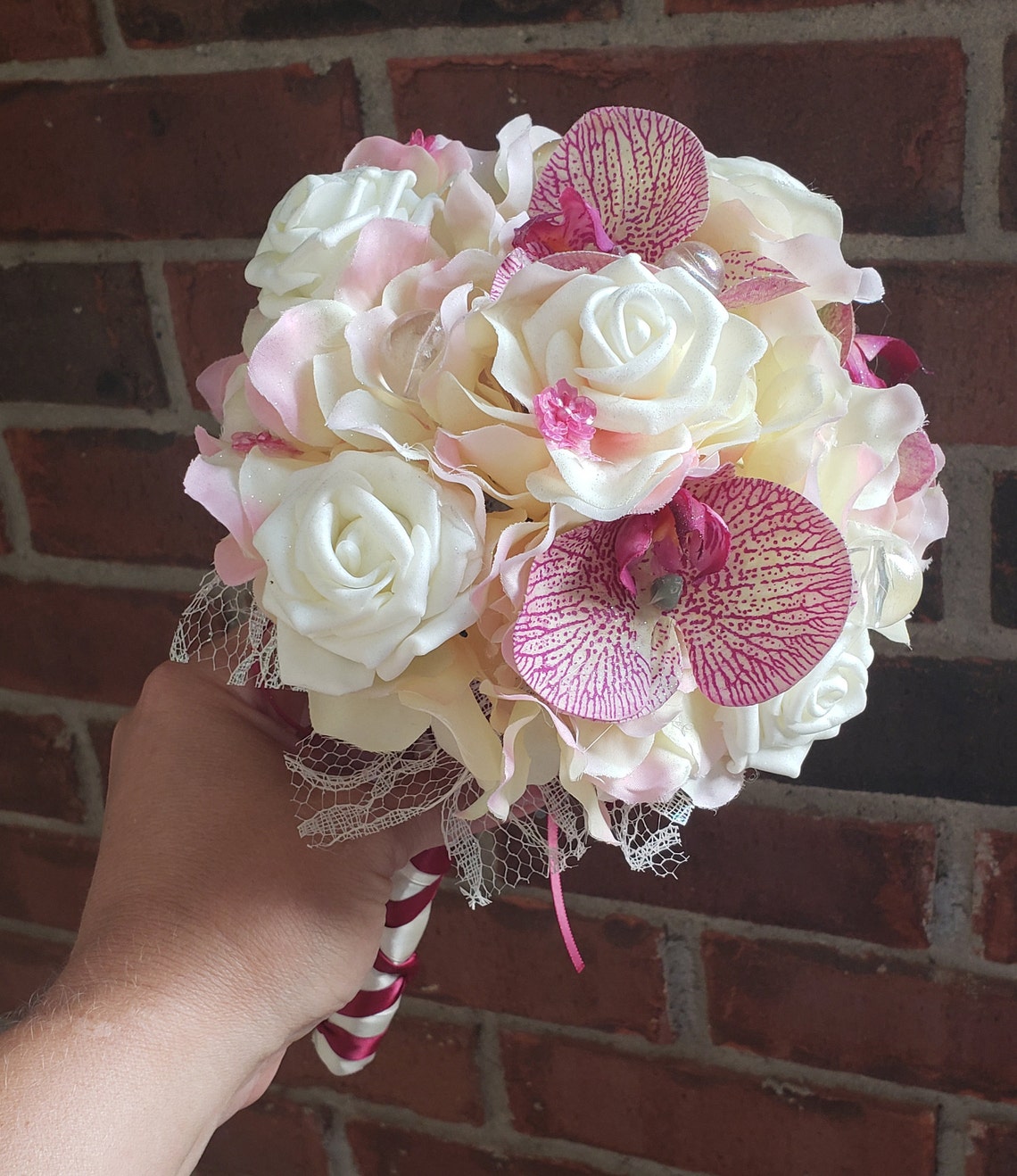 Wedding Toss Bouquet / Throw Away Bouquet / Small Bouquet Etsy