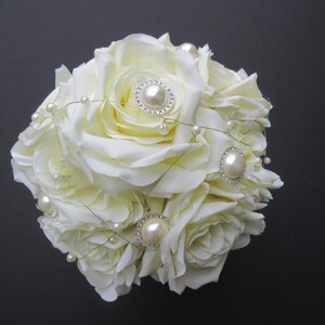 Ivory Garden Rose Bouquet - Etsy