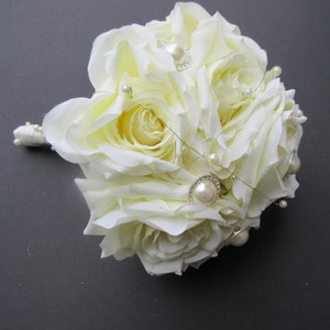 Ivory Garden Rose Bouquet - Etsy