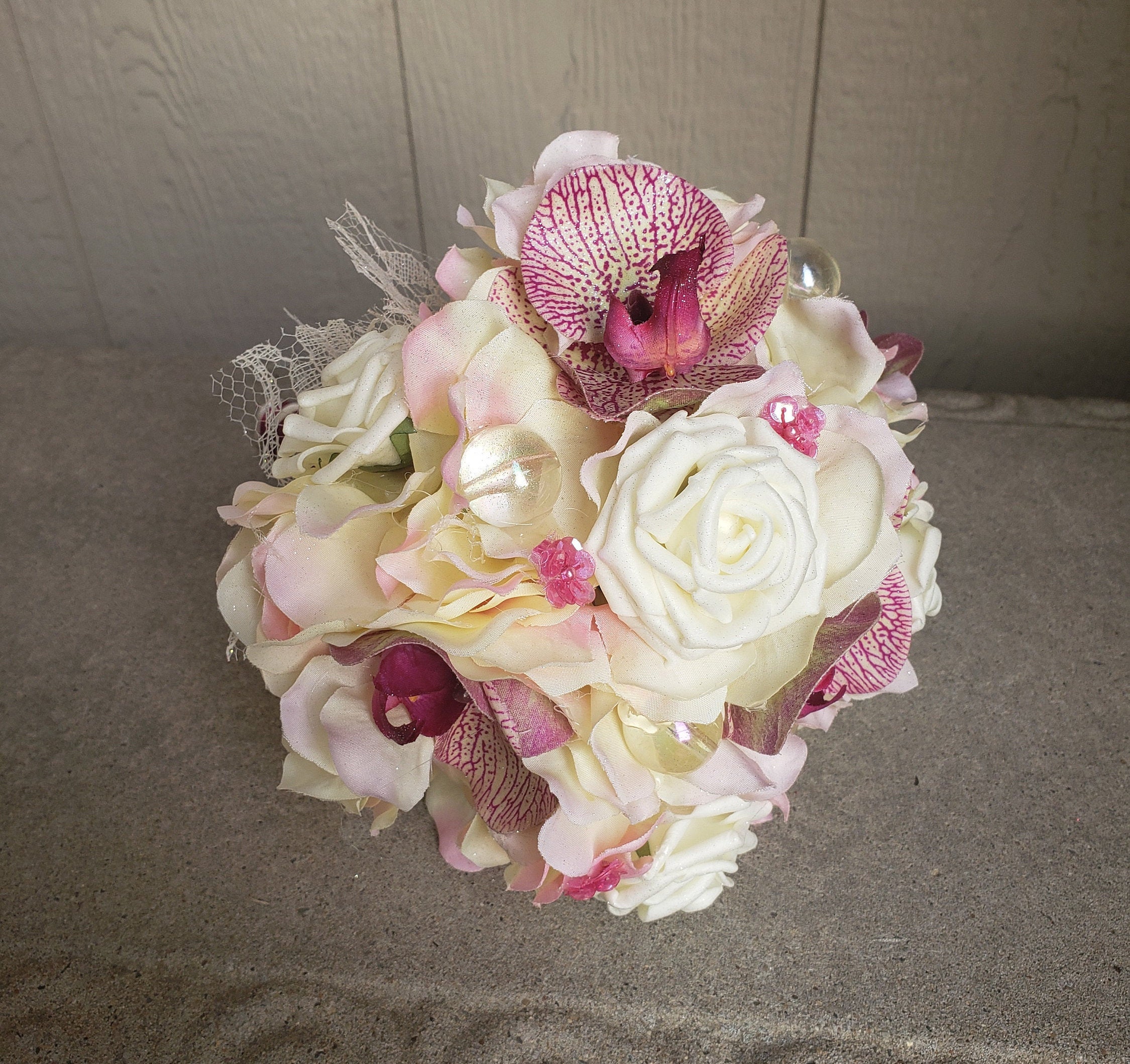 Wedding Toss Bouquet / Throw Away Bouquet / Small Bouquet Etsy