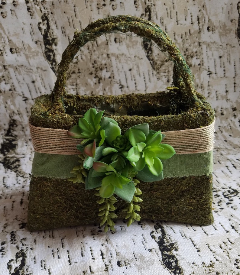 Flower Girl Purse with Succulents