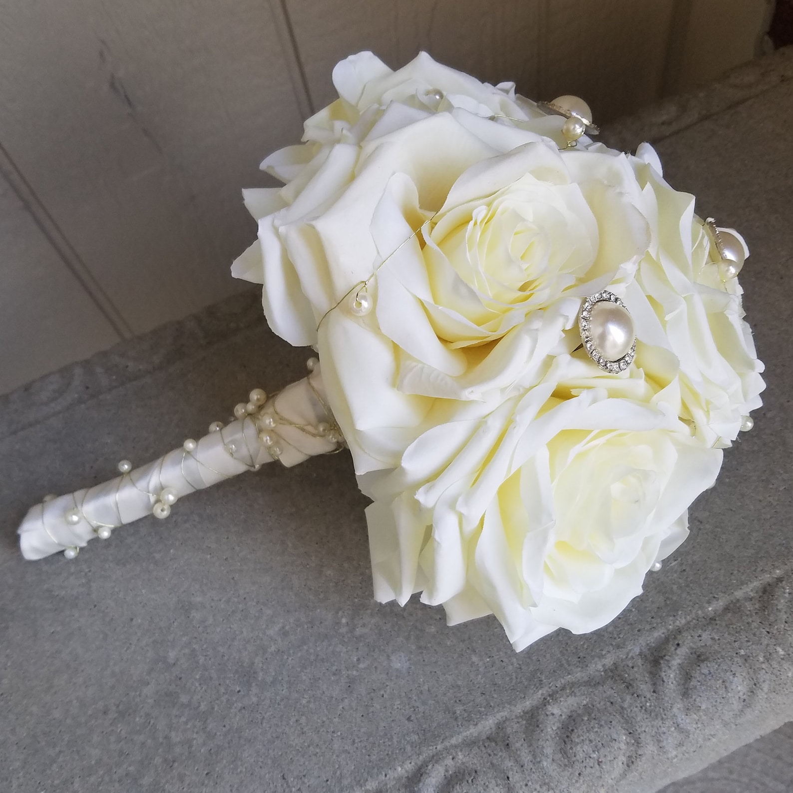 Ivory Garden Rose Bouquet - Etsy