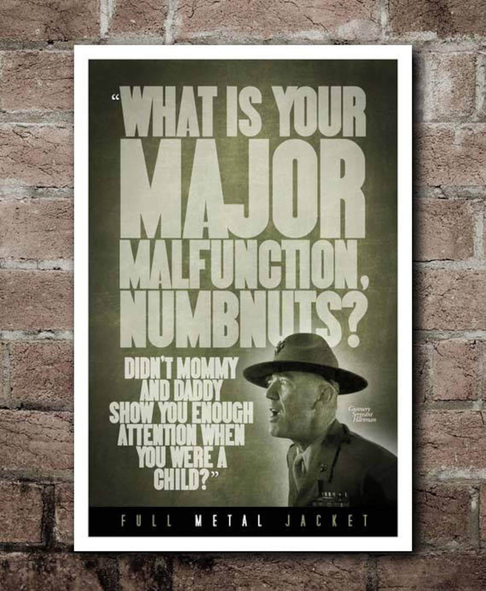 Full Metal Jacket numbnuts Quote Poster Etsy