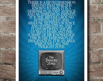 RARE Vintage Twilight Zone TV Poster 1990 - Etsy