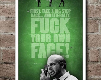 Tropic Thunder "FACE" Les Grossman Quote Poster (12"x18")