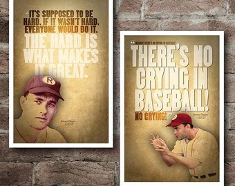 UPDATED: A League Of Their Own - Jimmy Duggan COMBO PACK Quote Posters - Reduced Shipping* Included
