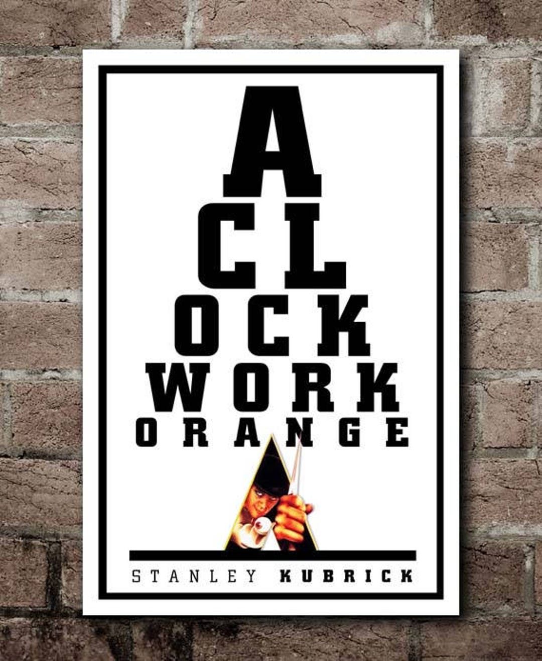 CLOCKWORK ORANGE Eye Chart Poster 12x18 Etsy