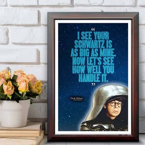 SPACEBALLS Dark Helmet Movie Quote Poster 12x18 image 2