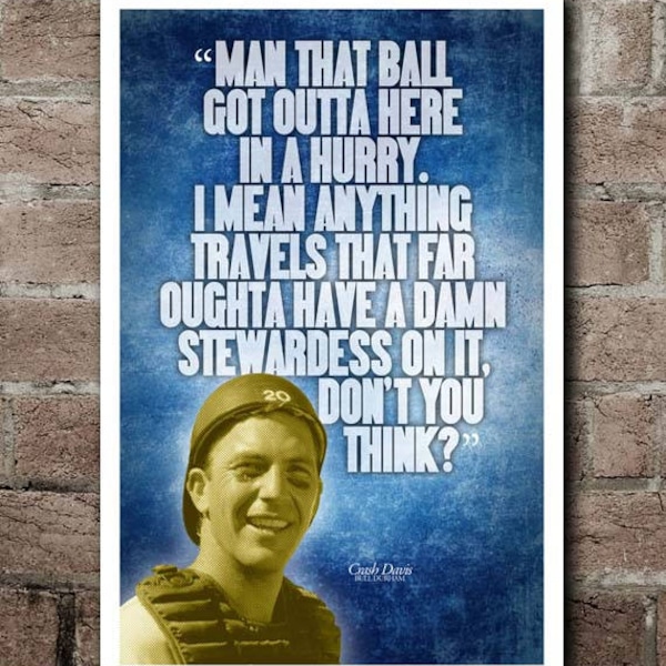 Bull Durham Poster Etsy