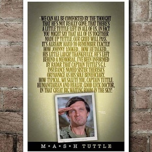 M*A*S*H Hawkeye &quot;Captain Tuttle&quot; Eulogy Quote Poster (12&quot;x18&quot;)