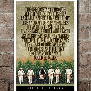FIELD OF DREAMS Terence Mann Quote Poster (12&quot;x18&quot;)