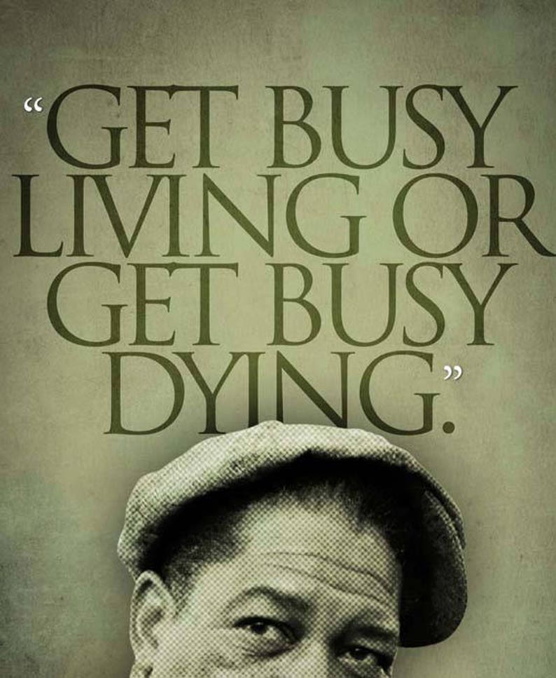 The Shawshank Redemption RED Get Busy Quote Poster Etsy